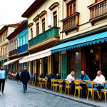 **

"A vibrant street scene in Tbilisi's Old Town, Betlemi Street, featuring historic houses with colorful balconies, a charming cafe with outdoor seating, and pedestrians in modest clothing enjoying the atmosphere, safe for work, appropriate content, fully clothed, professional quality, perfect anatomy, natural proportions, family-friendly."

**